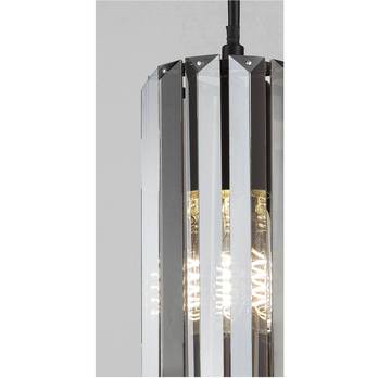 Závesné svietidlo VENESS 4 čierna/tónované sklo 3