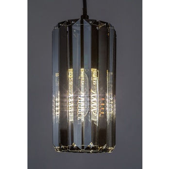Závesné svietidlo VENESS 4 čierna/tónované sklo 4