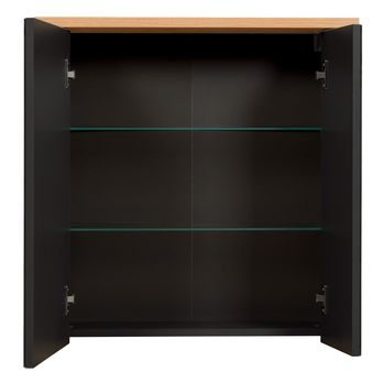 Zrkadlová skrinka VENETO antracitová/dub 2