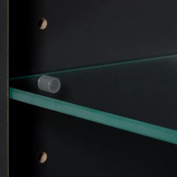 Zrkadlová skrinka VENETO antracitová/dub 6