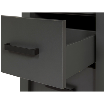 Vysoká skriňa VENETO antracitová/dub 6