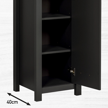 Vysoká skriňa/regál VENETO antracitová/dub 5