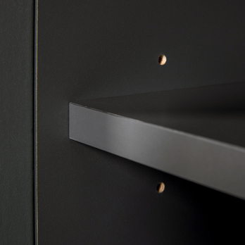 Vysoká skriňa/regál VENETO antracitová/dub 6