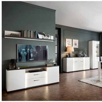 TV stolík VENEZIA VENF01 alpská biela/čierna 1