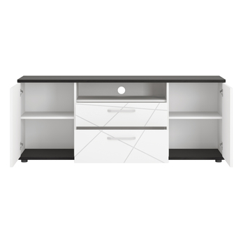 TV stolík VENEZIA VENF01 alpská biela/čierna 2