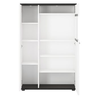 Vitrína VENEZIA VENV02 ľavá, alpská biela/čierna 1