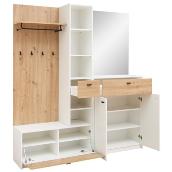 Predsieňová zostava VENLO biela/dub artisan 2