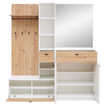 Predsieňová zostava VENLO biela/dub artisan 4