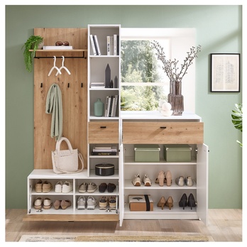 Predsieňová zostava VENLO biela/dub artisan 5