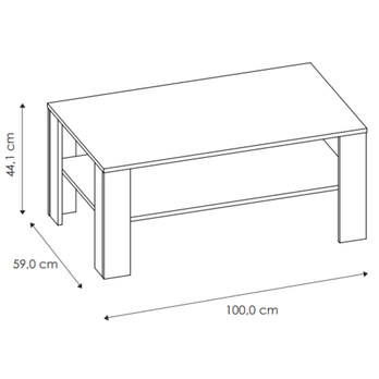 Konferenčný stolík VENTA dub wotan, šírka 100 cm 4