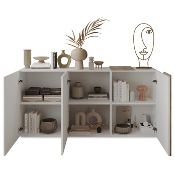 Komoda VENUS 5 dub svetlý/biela lesklá 2