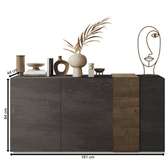 Komoda VENUS 5 dub/titán 3