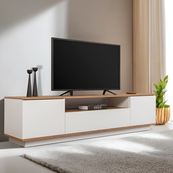 TV stolík VERAMONT biela/borovica atlantic 3