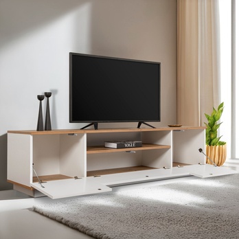 TV stolík VERAMONT biela/borovica atlantic 4