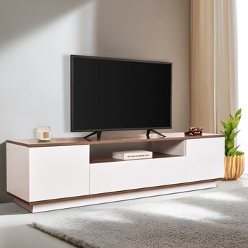 TV stolík VERAMONT biela/orech 3