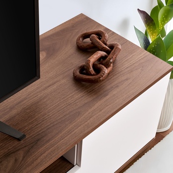 TV stolík VERAMONT biela/orech 6