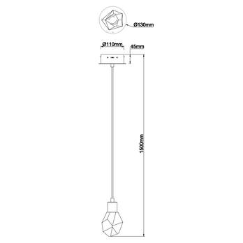 Závesné svietidlo VERANO chróm/krištáľové sklo 3