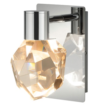 Nástenné svietidlo VERANO chróm/krištáľové sklo 2