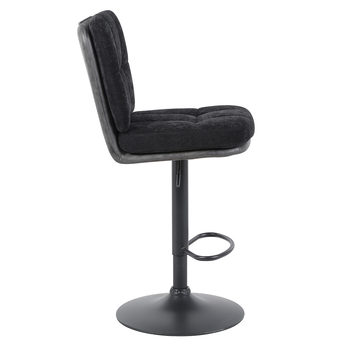 Barová stolička VERIA čierna/vintage antracitová 4