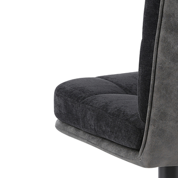 Barová stolička VERIA čierna/vintage antracitová 7