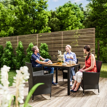 Záhradná zostava VERONA 3 čierna/akácia 1