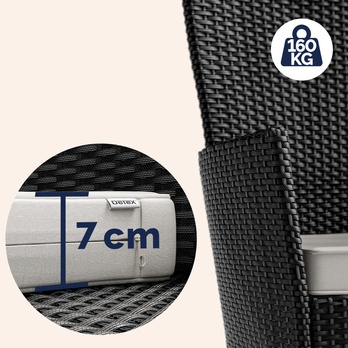 Záhradná zostava VERONA 3 čierna/akácia 8