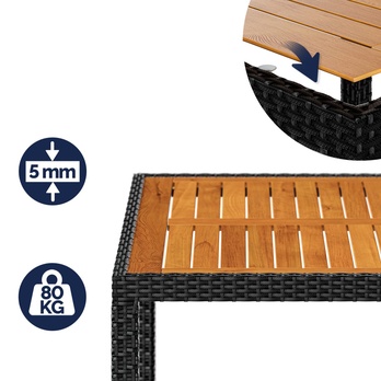 Záhradná zostava VERONA 3 čierna/akácia 12