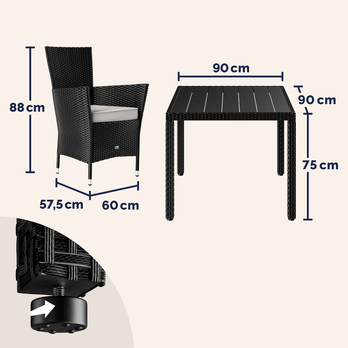 Záhradná zostava VERONA 3 čierna 13