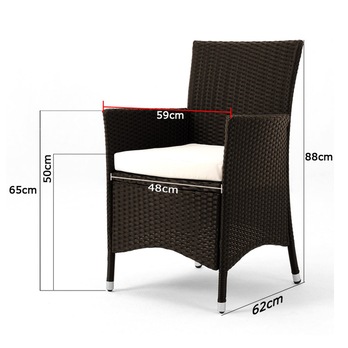 Záhradná zostava VERONA 5 hnedá 3