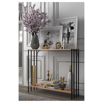 Konzolový stolík VERONA borovica atlantic/čierna 2