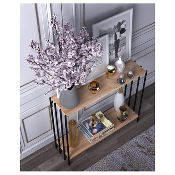 Konzolový stolík VERONA borovica atlantic/čierna 3