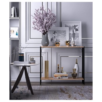 Konzolový stolík VERONA borovica atlantic/čierna 1