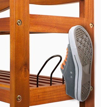 Policová skrinka na topánky VERSA akácie 5