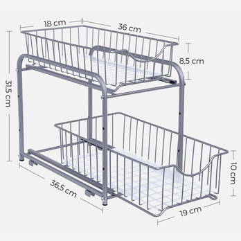 Kuchynský organizér VERSA strieborná 5