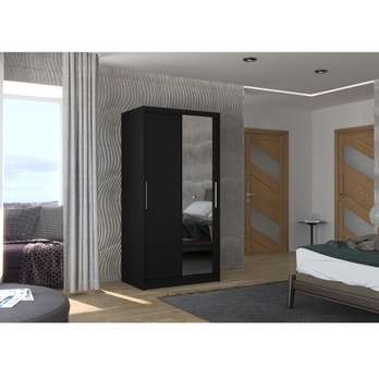 Šatníková skriňa VESNA čierna 1