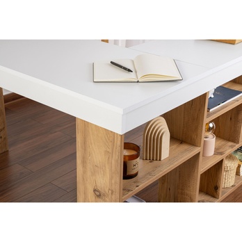 Písací stôl VESPER borovica atlantic/biela 5