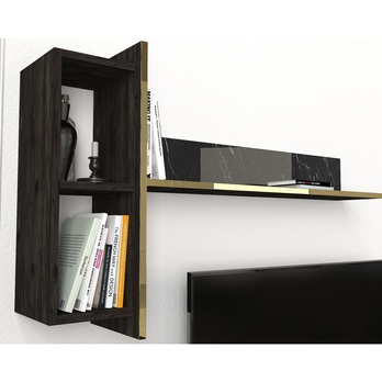 Obývacia zostava so stolom VEYRON 2 čierna/zlatá 11