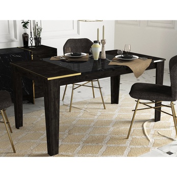Obývacia zostava so stolom VEYRON 2 čierna/zlatá 15