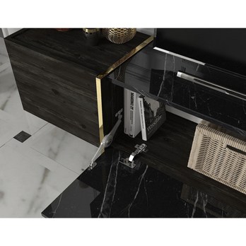 Obývacia zostava so stolom VEYRON 2 čierna/zlatá 16