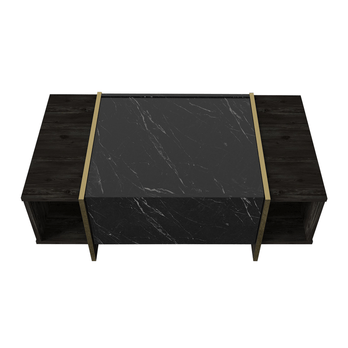 Konferenčný stolík VEYRON čierna/zlatá 2