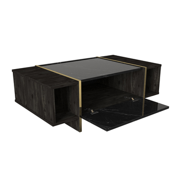 Konferenčný stolík VEYRON čierna/zlatá 3