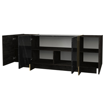 Komoda VEYRON čierna/zlatá 2