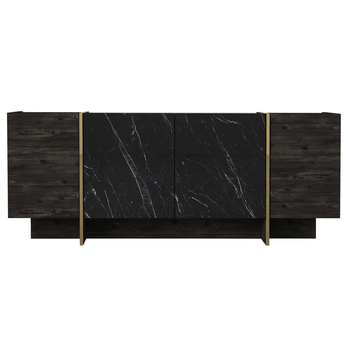 Komoda VEYRON čierna/zlatá 3