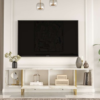 TV stolík VG30 biela/zlatá 4