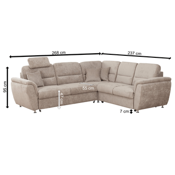 Sedacia súprava VIANA I pravá, béžová 3