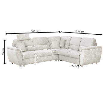 Sedacia súprava VIANA I pravá, krémová 3