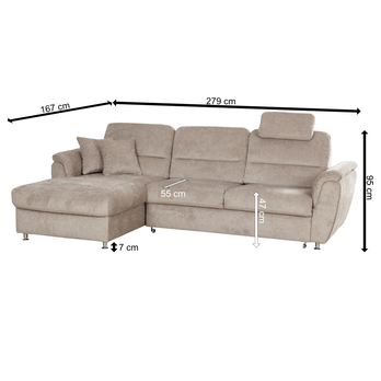 Sedacia súprava VIANA ľavá, béžová 2