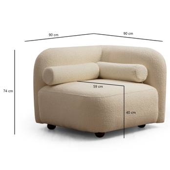 Kreslo VICTORIA krémová 3