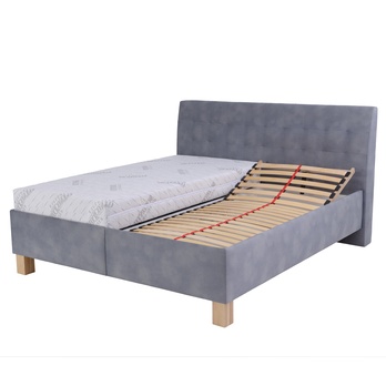 Polohovateľná posteľ s matracom VICTORIA sivomodrá, 180x200 cm 4