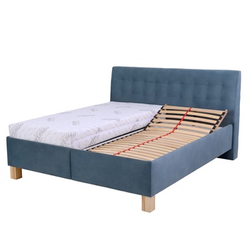 Polohovateľná posteľ s matracom VICTORIA modrá, 180x200 cm 4